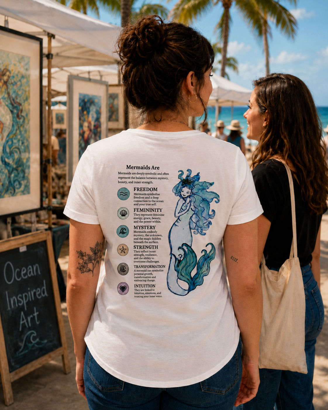 Women Mermaids Are...Fairytale Mermaids beachy t-shirt