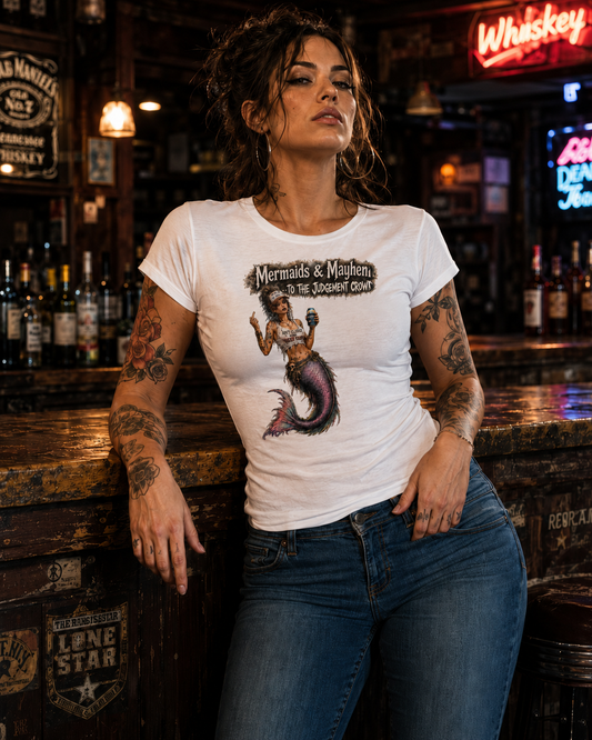Mermaids & Mayhem ...To the judgement crowd t-shirt - [Caribbean Hobo]-Key West, top quality tropical island designed t-shirts