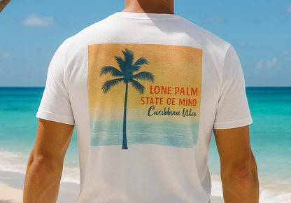 Lone Palm state of mind - [Caribbean Hobo]-Key West, top quality tropical island designed t-shirts