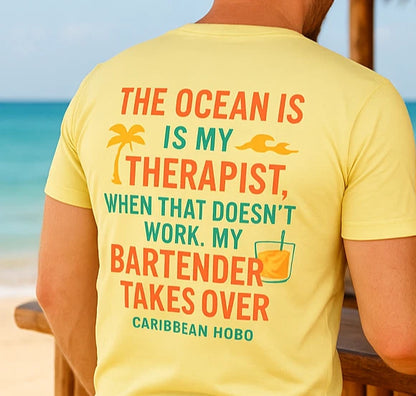 Ocean Therapy t-shirt - [Caribbean Hobo]-Key West, top quality tropical island designed t-shirts