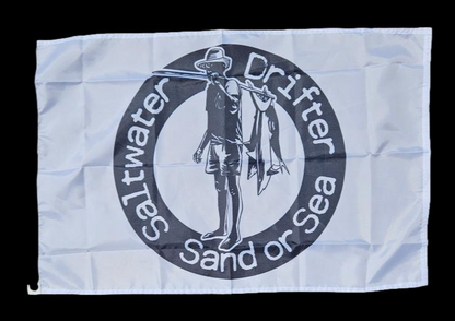 Saltwater Drifter Logo Flag - [Caribbean Hobo]-Key West, top quality tropical island designed t-shirts