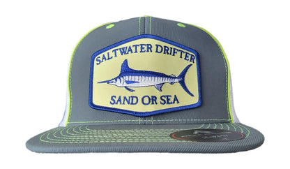 Saltwater Drifter flex fit trucker hat - [Caribbean Hobo]-Key West, top quality tropical island designed t-shirts