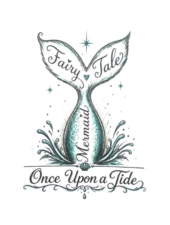 Fairytale mermaid outdoor die cut sticker.