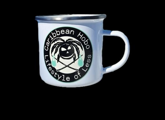 Panhandler enamel tin cup