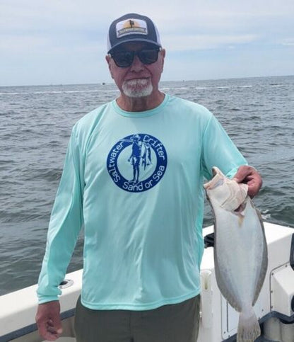 Saltwater Drifter performance shirt L/S - [Caribbean Hobo]-Key West, top quality tropical island designed t-shirts