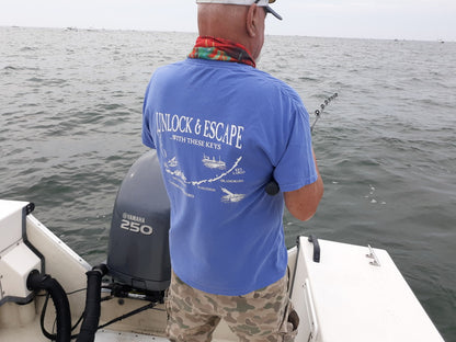 Unlock & Escape T-shirt - [Caribbean Hobo]-Key West, top quality tropical island designed t-shirts