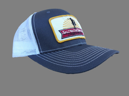Saltwater Drifter Trucker Patch hat - [Caribbean Hobo]-Key West, top quality tropical island designed t-shirts