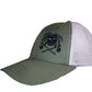 Caribbean Hobo Coconut head trucker cap Khaki green. Free Shipping!