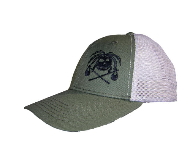 Caribbean Hobo Coconut head trucker cap Khaki green. Free Shipping!