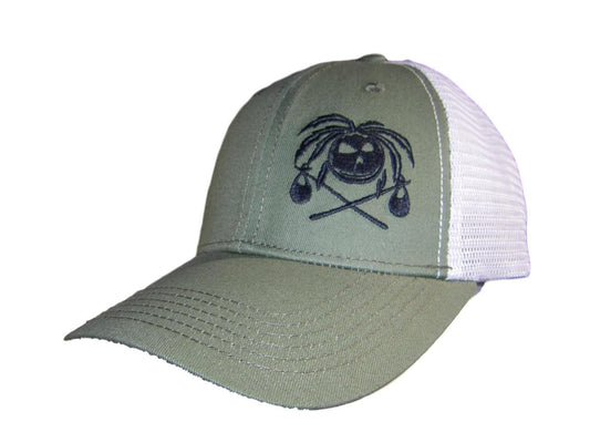 Caribbean Hobo Coconut head trucker cap Khaki green. Free Shipping!