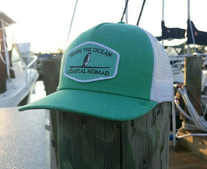 Share the ocean five panel trucker hat - [Caribbean Hobo]-Key West, top quality tropical island designed t-shirts