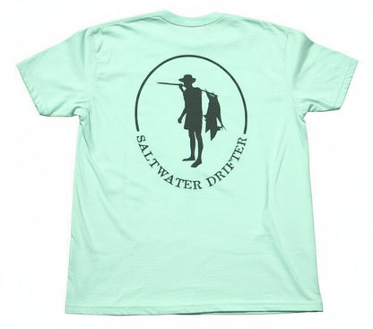Saltwater Drifter, Oval, T-shirt - [Caribbean Hobo]-Key West, top quality tropical island designed t-shirts