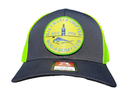 Saltwater Drifter...Rod and Rum Club trucker hat - [Caribbean Hobo]-Key West, top quality tropical island designed t-shirts
